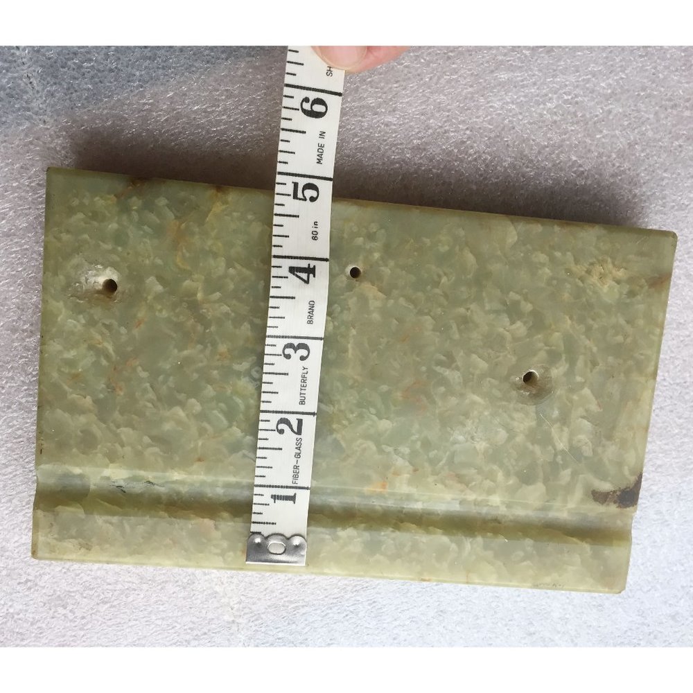 Beautiful Green Onyx / Alabaster Stone Display Base - Picture 5 of 7